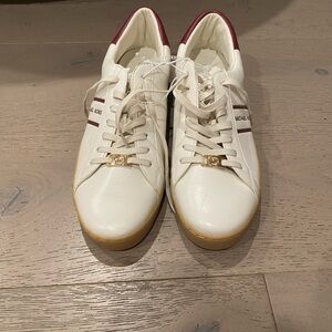 Michael Kors Cream and Burgundy Sneakers
